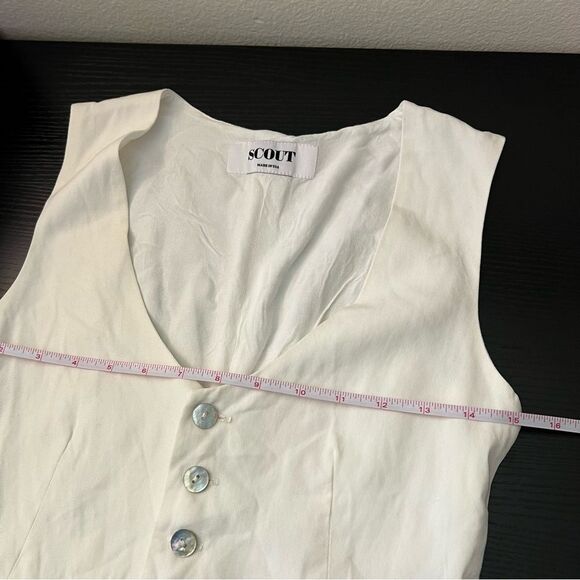 Scout Women’s White Vest Top XS Made in USA - Picture 9 of 10